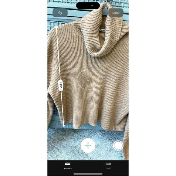 NWOT Reformation Luisa Cropped cashmere Sweater Camel Color, Large $228 A23 - Picture 8 of 9